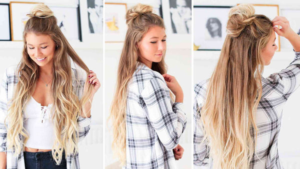 1-Minute Messy Top Knot Bun blog image