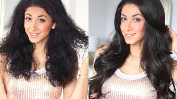 Frizzy Hair Blowout Routine + How To Blend Hair Extensions With Layered Hair blog image