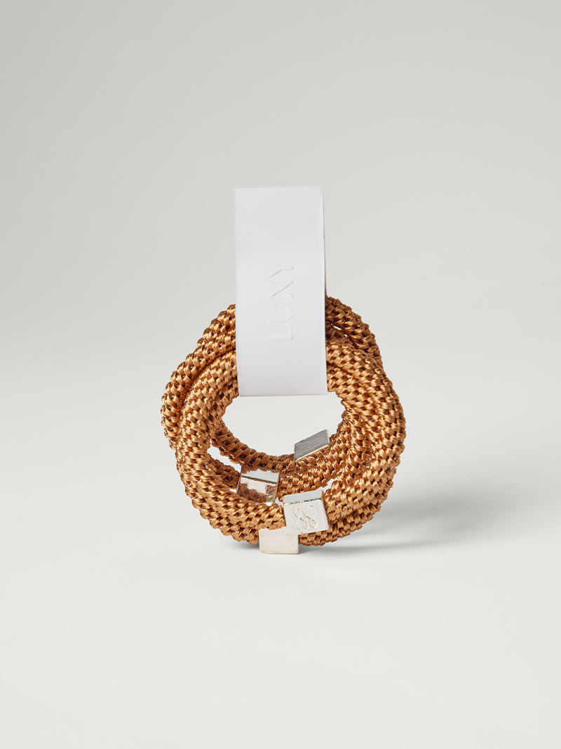 Luxy Silver Gravity Defying Hair Ties - Red (Set of 5)