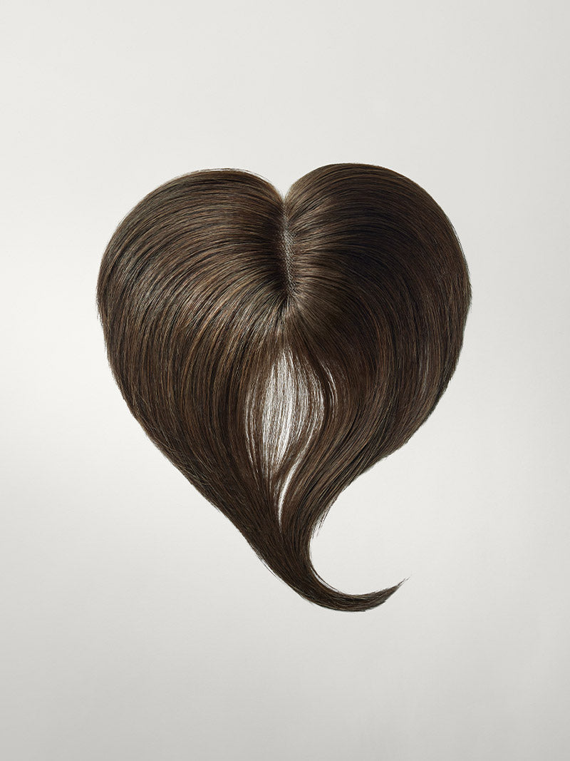 20” Medium Natural Brown Seamless & Clip-In Curtain Bangs Bundle (197g)