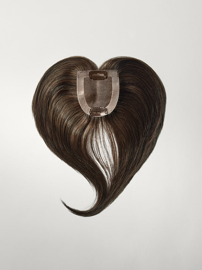 20” Medium Natural Brown Seamless & Clip-In Curtain Bangs Bundle (197g)