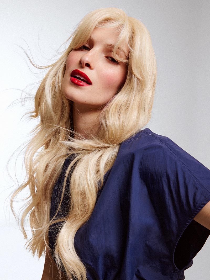 16” Dimensional Beige Blonde Seamless & Clip-In Curtain Bangs Bundle (177g)