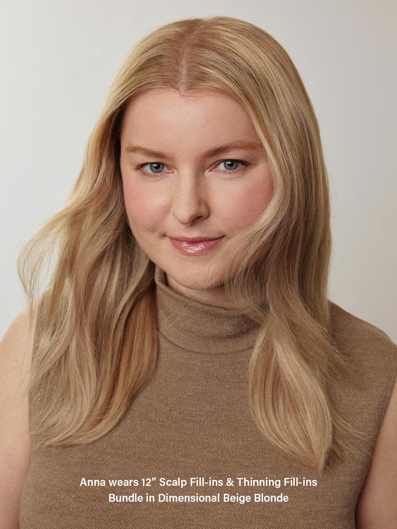 12โ Natural Blonde Balayage Scalp Hair Fill-Ins & Thinning Hair Fill-Ins Bundle (80g)