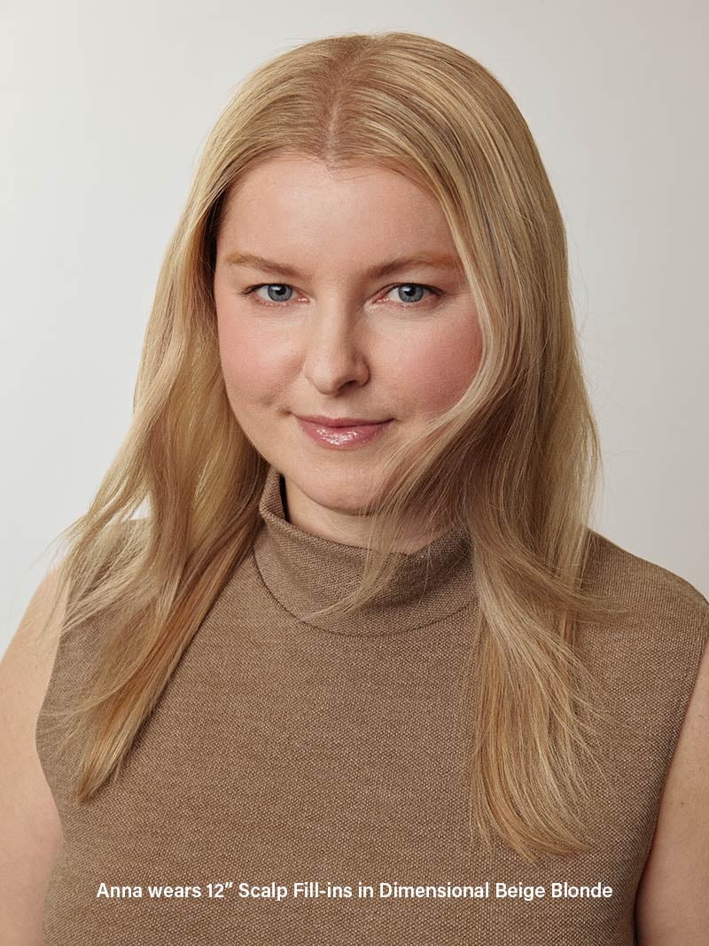 12” Dimensional Cream Blonde Scalp Hair Fill-Ins & Thinning Hair Fill-Ins Bundle (80g)