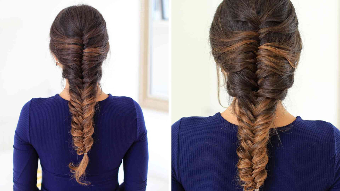 French Fishtail Braid: How To French Fishtail Your Own Hair - Luxy® Hair