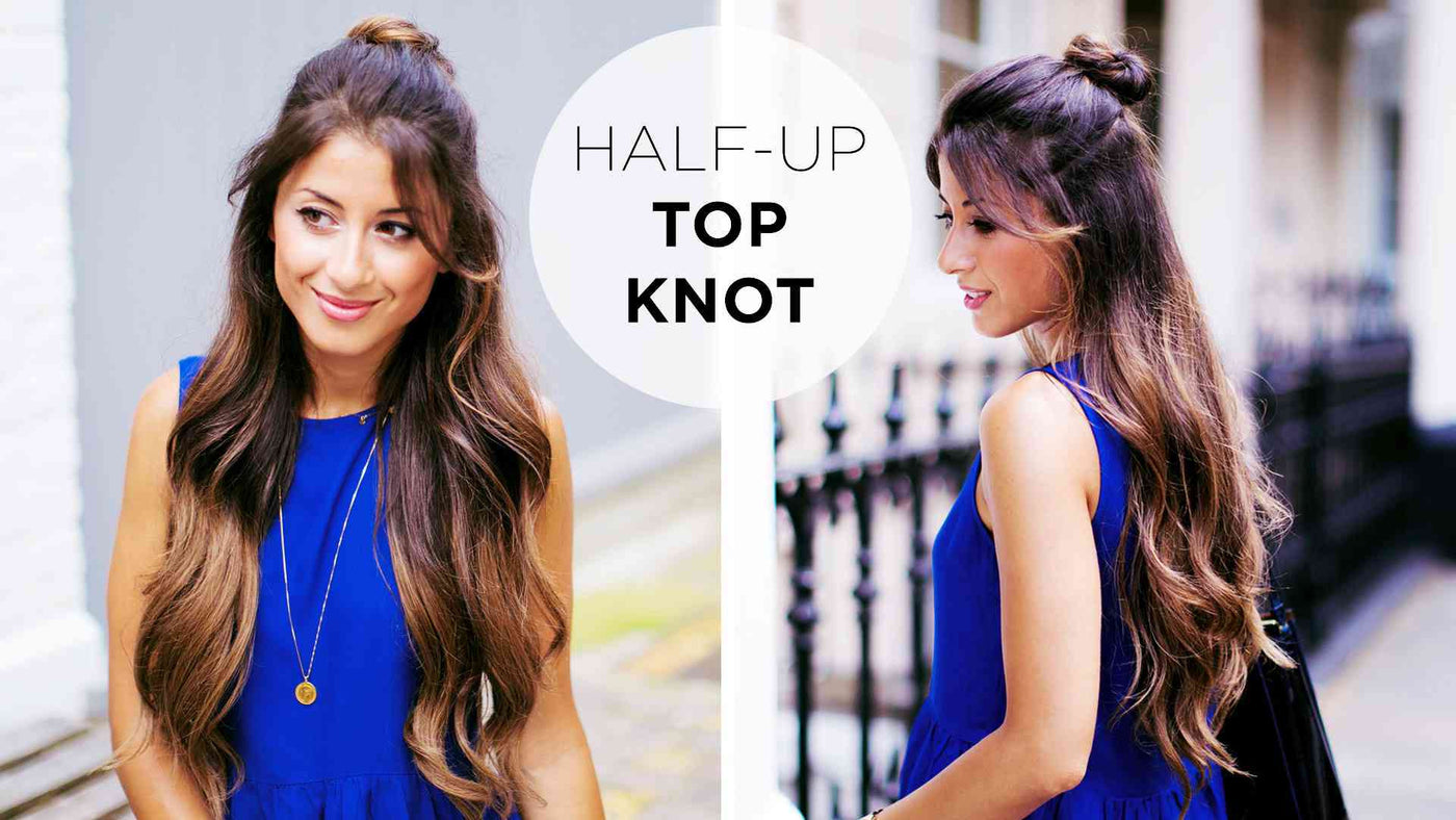 Messy Half-Up Top Knot Tutorial