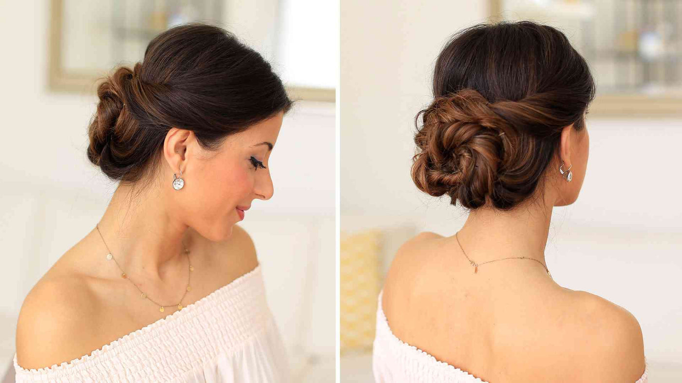 New bun hairstyle for wedding and party - Simple Craft Idea
