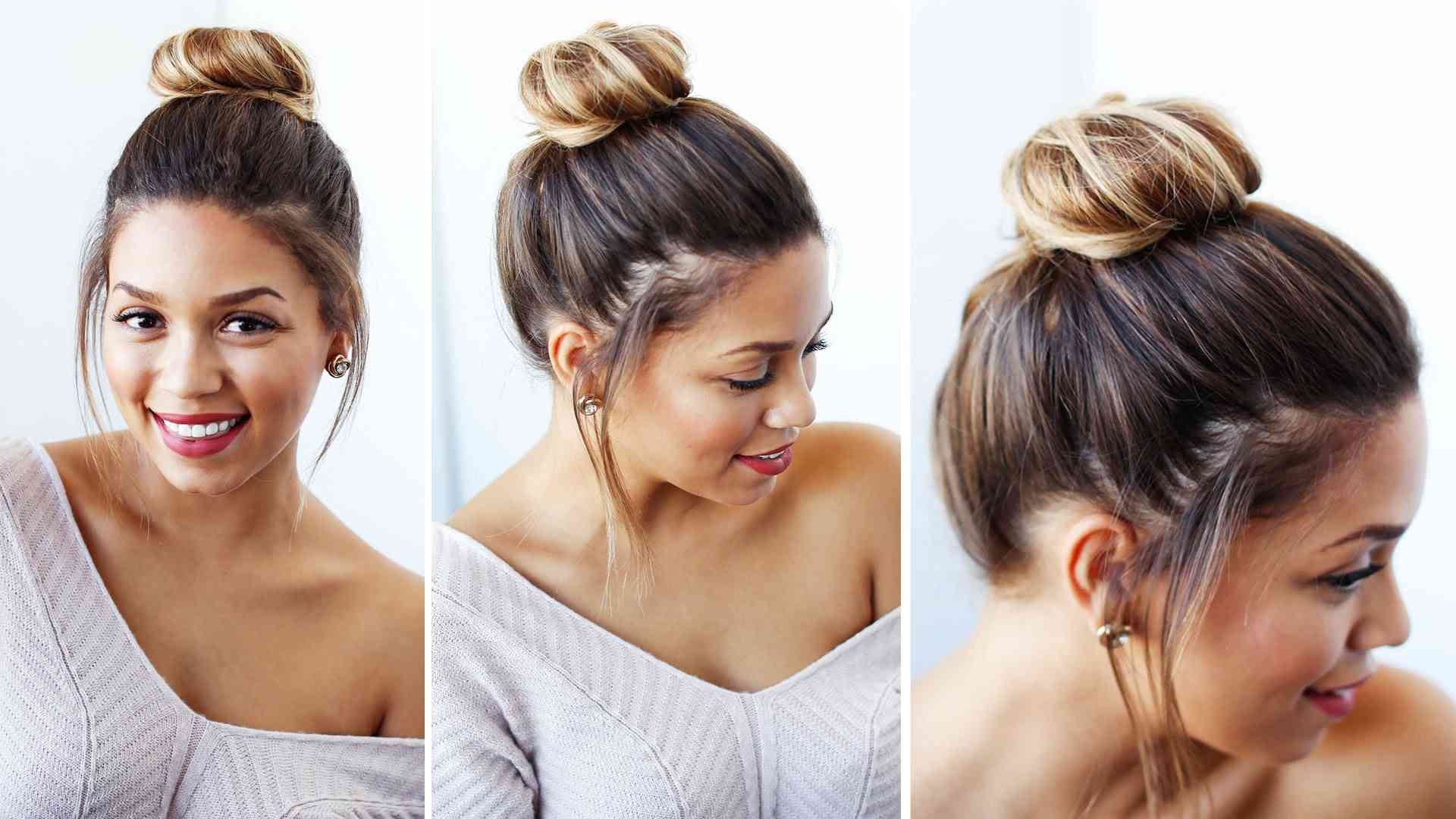 Easy Top Knot Bun & Bangs Perfect For Naturals With Short Hair ⋆ African  American Hairstyle Videos - AAHV