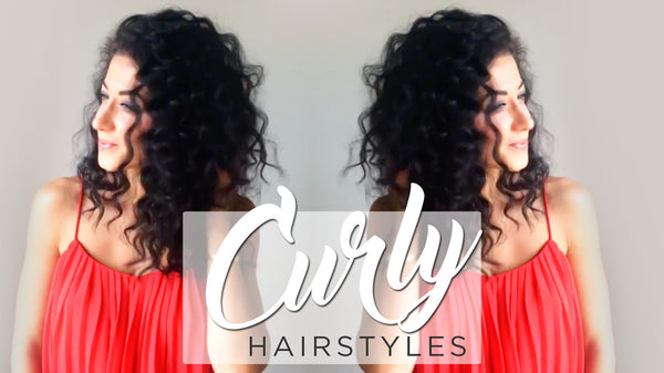 CURLY HAIRSTYLES: 7 EASY HAIRSTYLES FOR LONG CURLY HAIR - YouTube