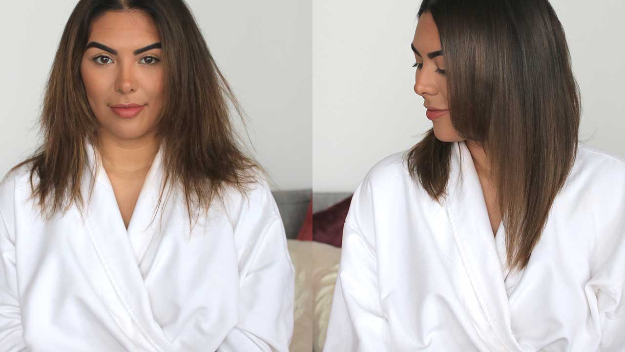 how to get glossy straight hair