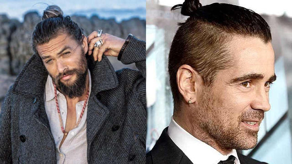 Men bun hairstyle deals