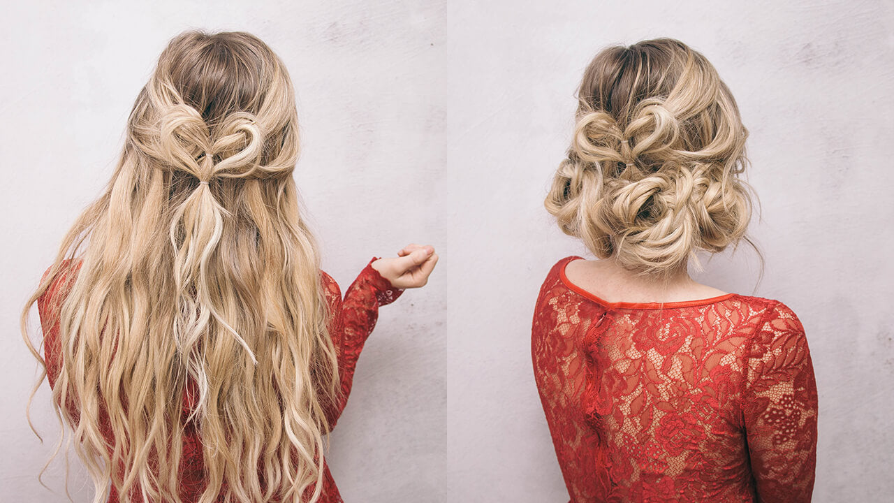 Luxy® Hair - Valentines Day: Updo Hairstyle for Long Hair