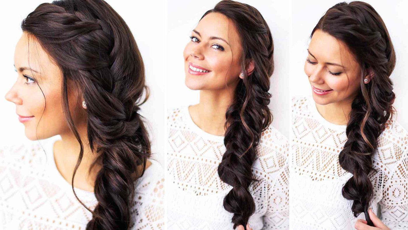 Three Color Pattern Braid Triple Braid Hairstyle Tutorial - Luxy® Hair