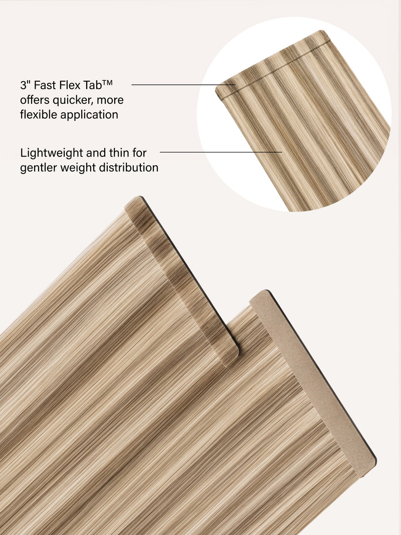 18" Natural Blonde Balayage Effortless Tape-Ins The Complete Length & Volume Kit (90g) - Inforgraphic