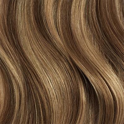 16” Chestnut Brown Highlights Scalp Hair Fill-Ins & Halo® Bundle (180g)