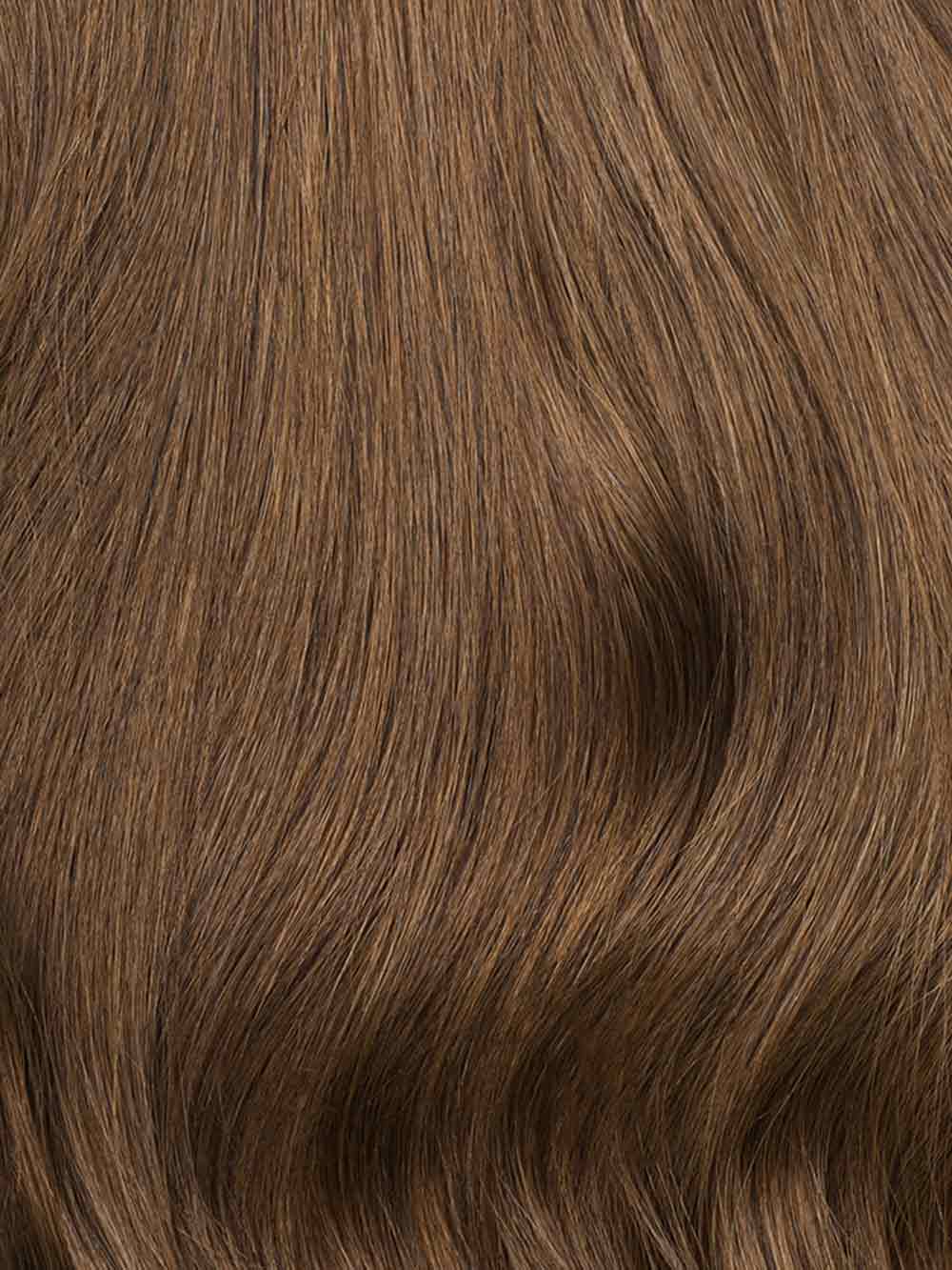 Chestnut Brown Clip-In Curtain Bangs