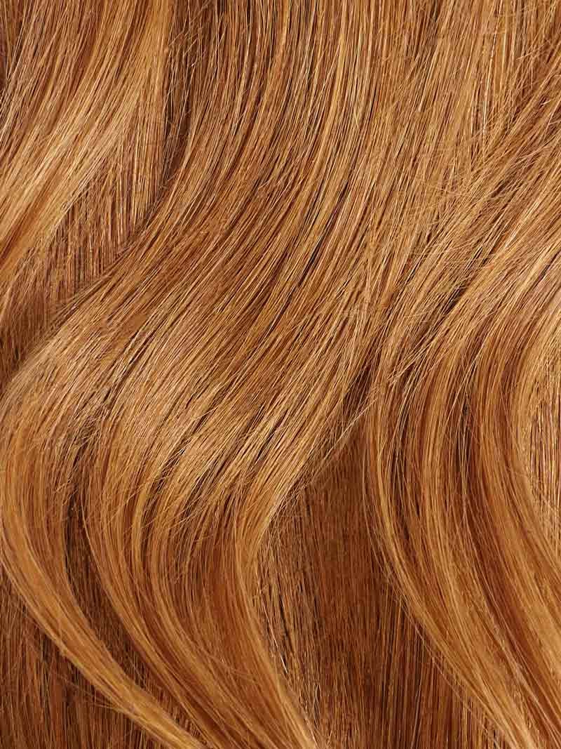 24” Natural Red Seamless & Clip-In Curtain Bangs Bundle (257g)