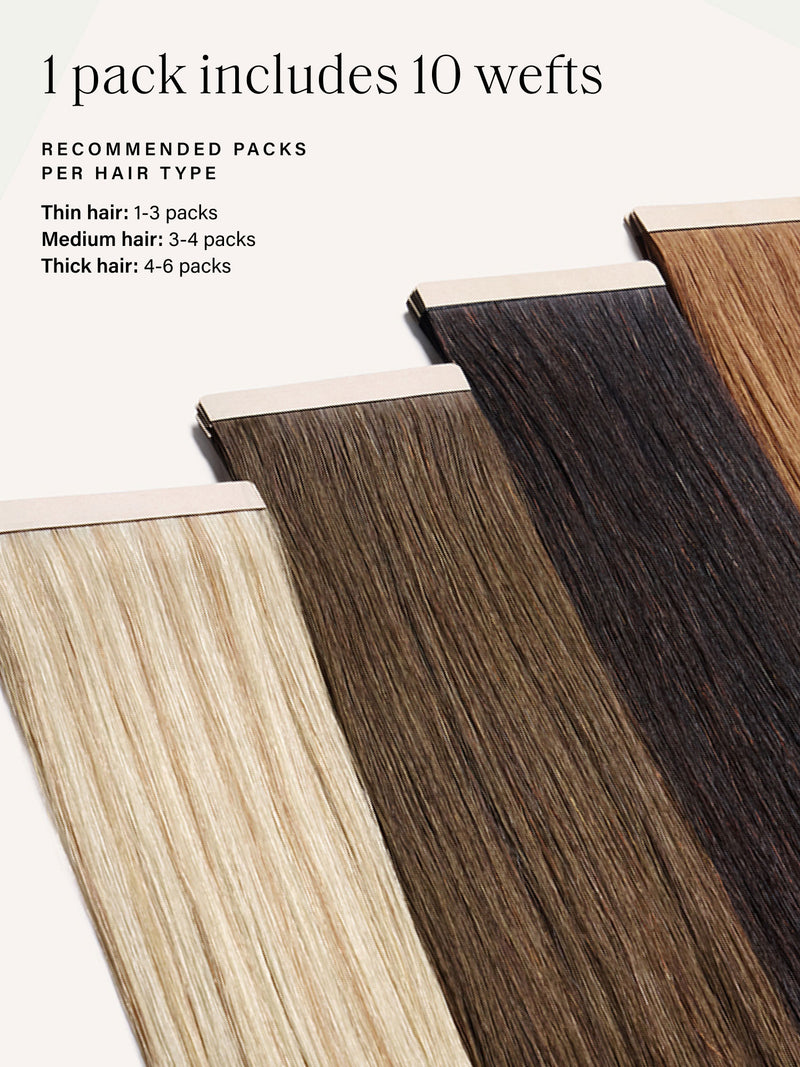 22" Dimensional Cream Blonde Effortless Tape-Ins The Full Volume Kit (50g) - Wefts Per Pack