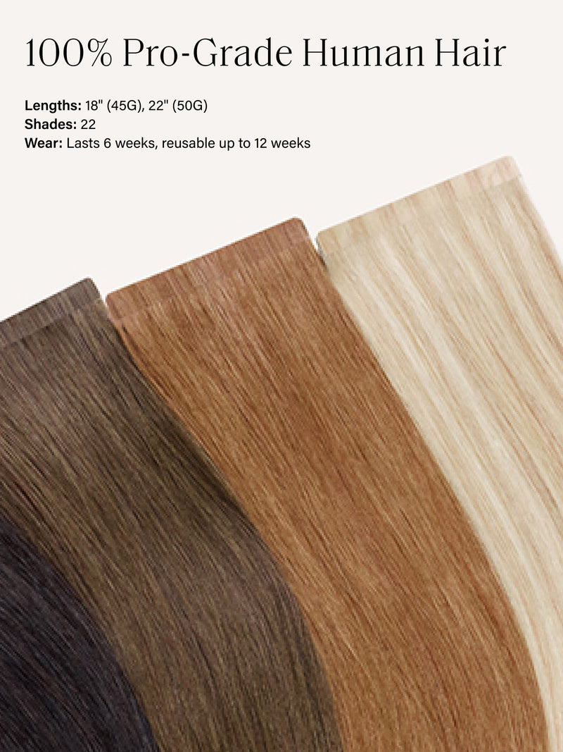 18" Chestnut Brown Effortless Tape-Ins The Full Volume Kit (45g) - Product Specs
