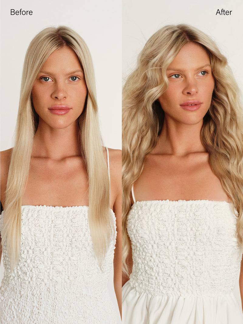 20" Dimensional Rooted Platinum Pearl Blonde Halo® Hair Extensions (180g)