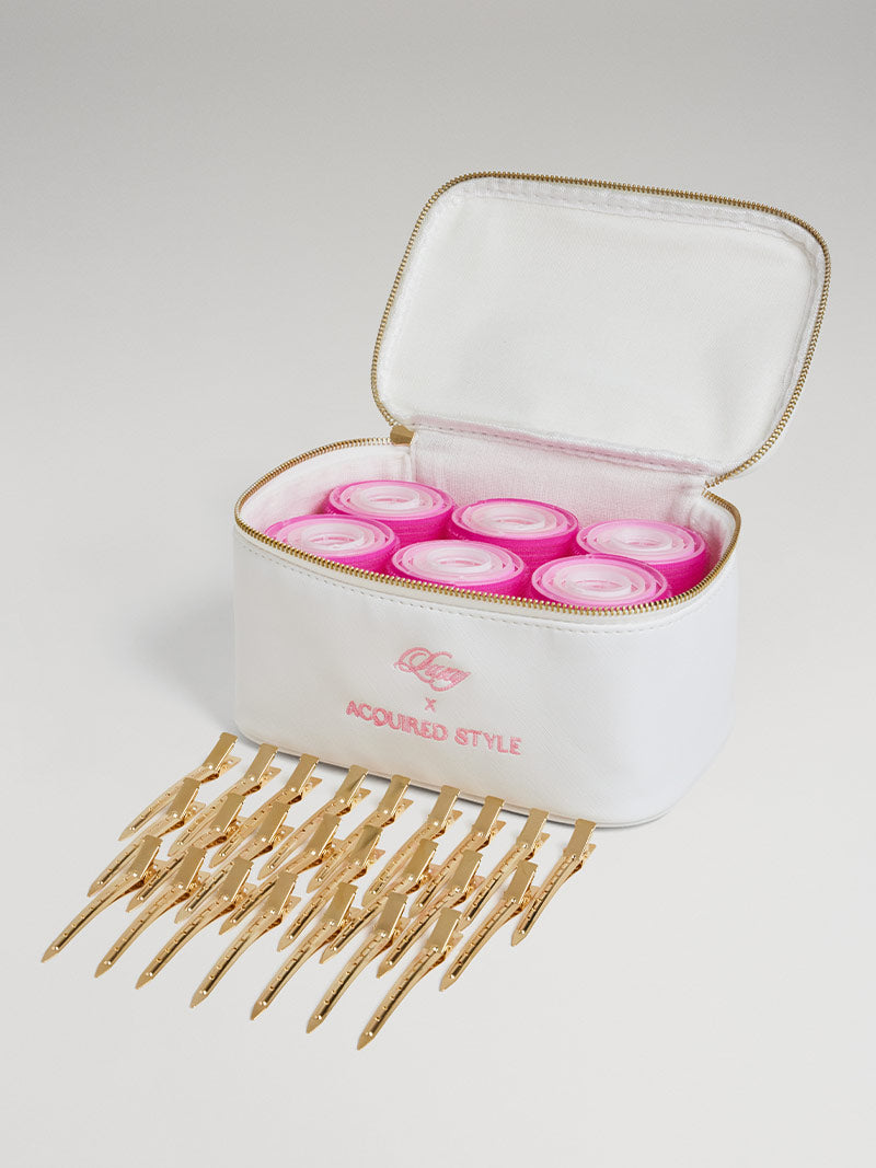 Hair Rollers with Free Makeup Carrying Case - Self Grip Heatless Hair  Curlers