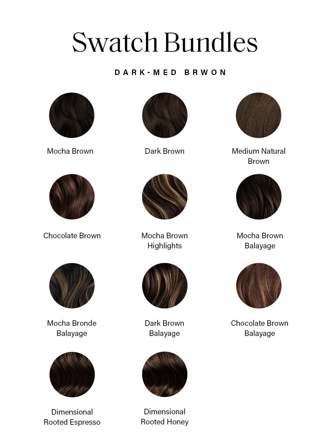 Dark & Medium Brown Sample Swatch Bundle