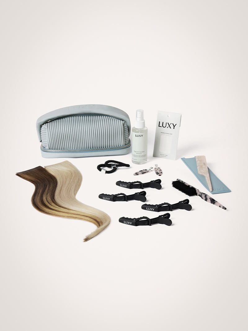 18" Light Brown Balayage Effortless Tape-Ins The Complete Length & Volume Kit (90g) - Bundle Hero