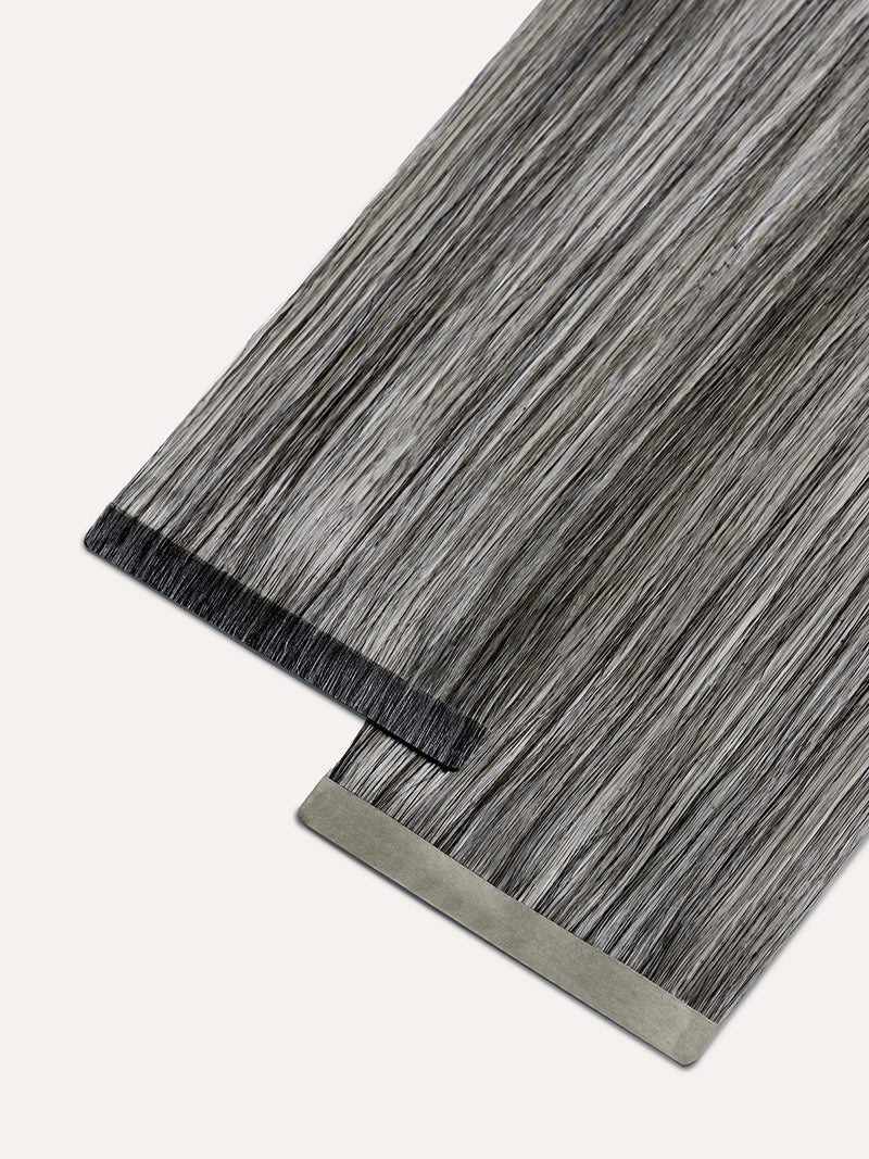 22" Effortless Tape-Ins Cool Gray (50g) - Tape-In Close Up