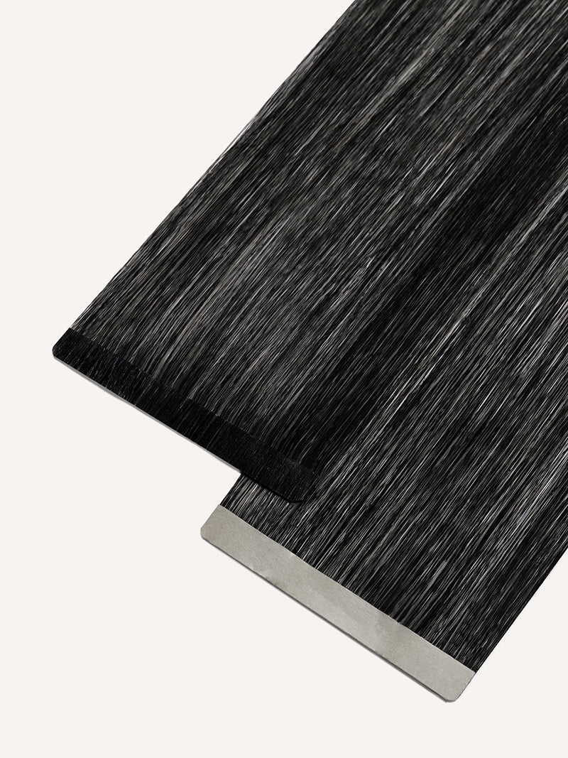 18" Dark Gray Effortless Tape-Ins The Full Volume Kit (45g) - Tape-In Close Up
