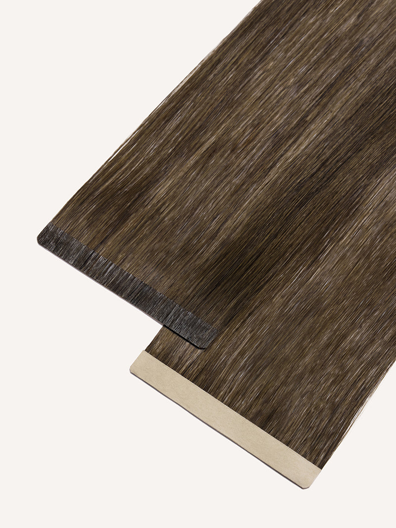 18" Effortless Tape-Ins Neutral Brown (45g) - Tape-In Close Up