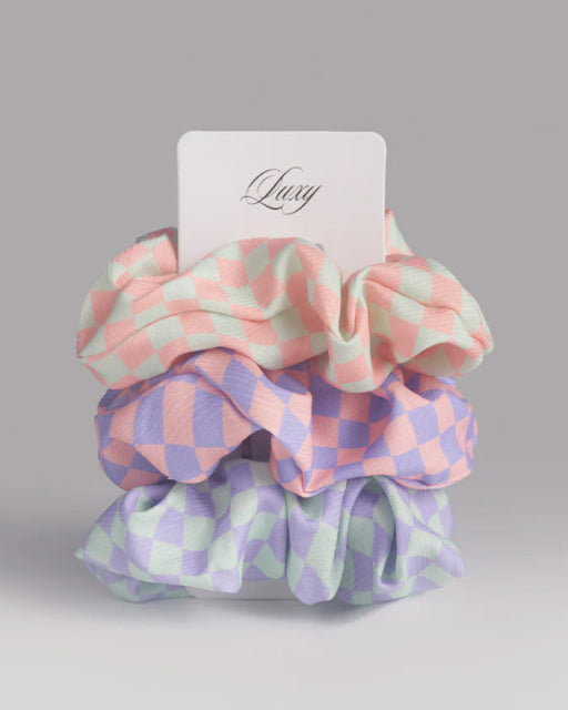 View Hair In Check Scrunchie Trio page