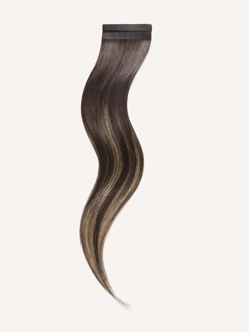 18" Effortless Tape-Ins Espresso Brown Balayage (45g) - Product Image