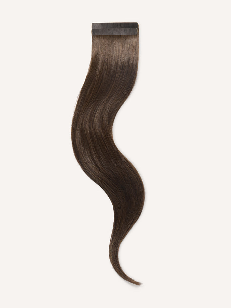 18" Medium Natural Brown Effortless Tape-Ins The Complete Length & Volume Kit (90g) - Product Image