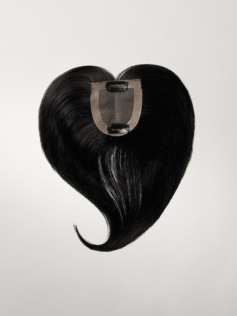 Jet Black Clip In Curtain Bangs Luxy Hair