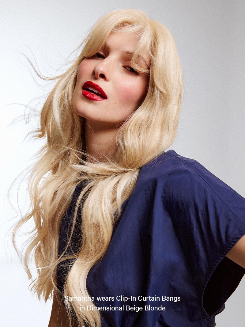 12” Dirty Blonde Seamless & Clip-In Curtain Bangs Bundle (167g)