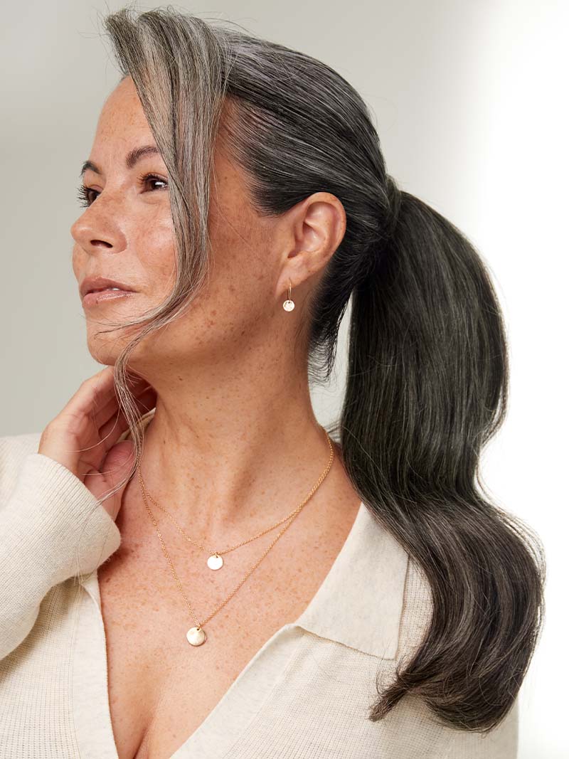 <a href="https://wwwluxyhaircom/collections/ponytail-extension/products/20-dark-gray-ponytail-20-120g?type=gray"> 20" Dark Gray Ponytail </a> image