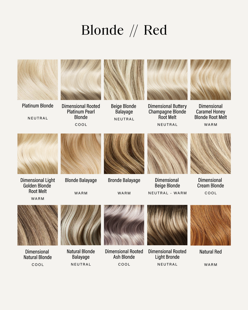 Blonde and red shade family
