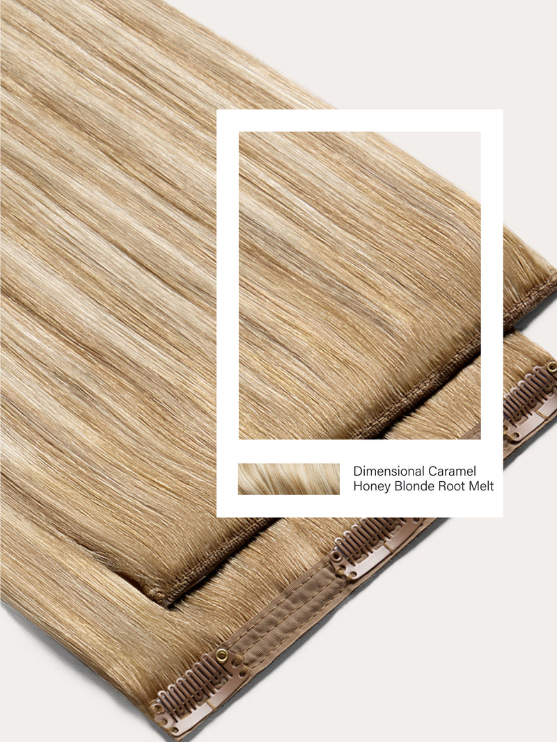20" Dimensional Caramel Honey Blonde Root Melt Thinning Hair Fill-Ins (95g)