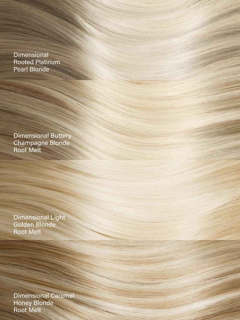 16" Dimensional Rooted Platinum Pearl Blonde Halo® Hair Extensions (140g)