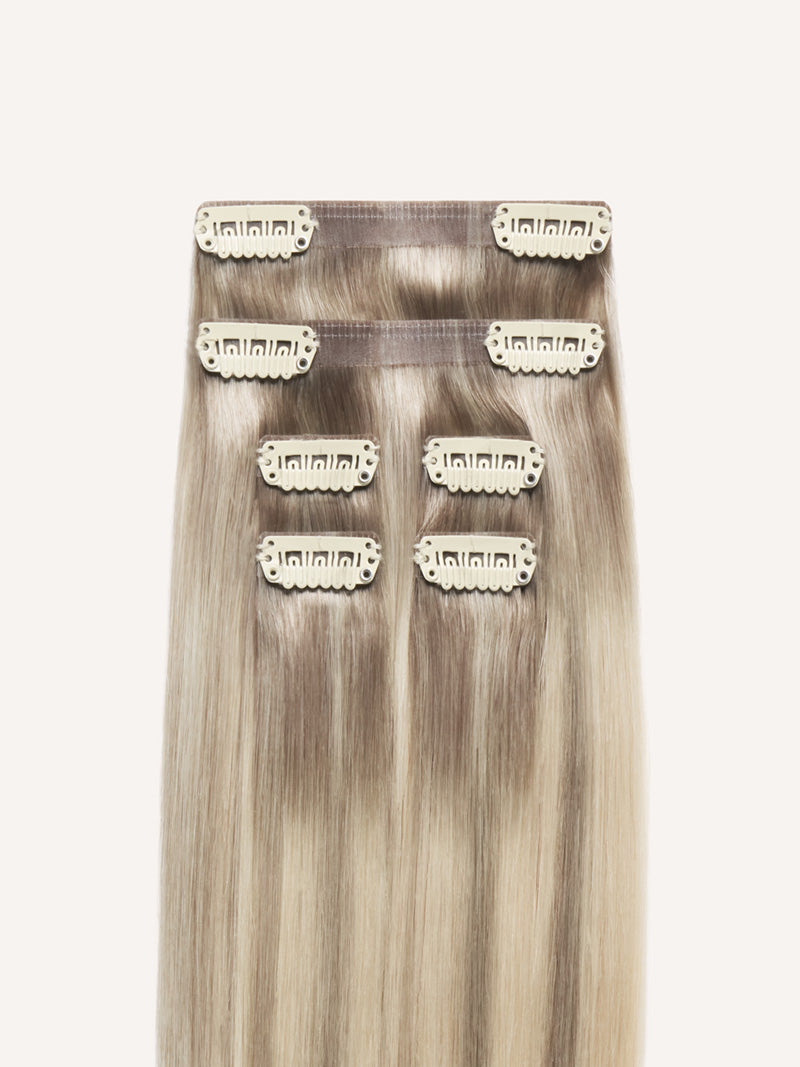 16" Dimensional Rooted Platinum Pearl Blonde Thinning Hair Fill-Ins (80g)