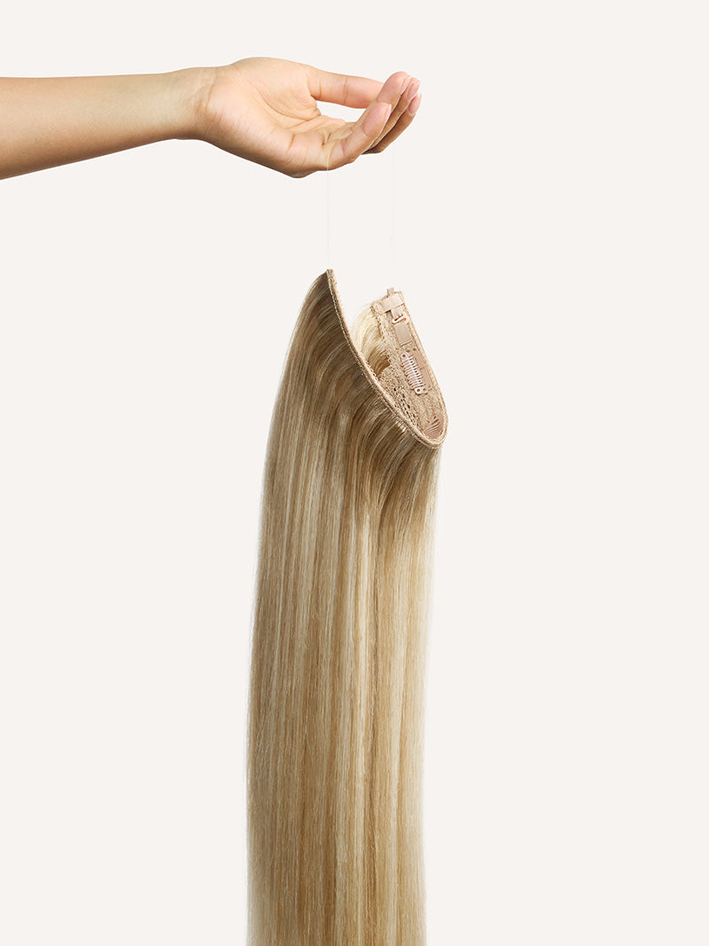 16" Dimensional Caramel Honey Blonde Root Melt Halo® Hair Extensions (140g)