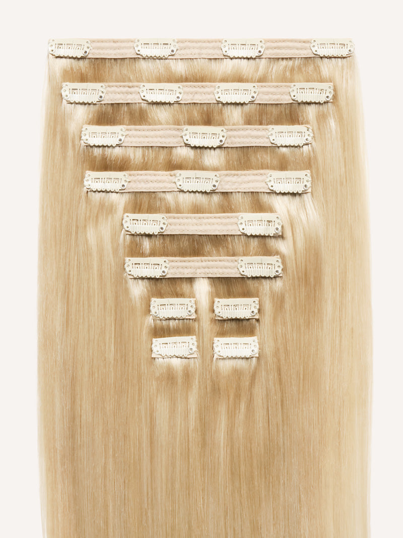 16" Classic Dimensional Light Golden Blonde Root Melt Clip-Ins (160g)