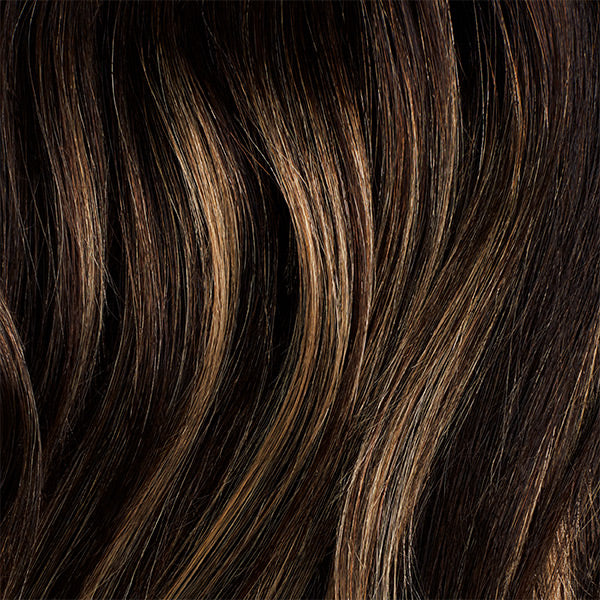 Dark Brown Balayage Clip-In Bun