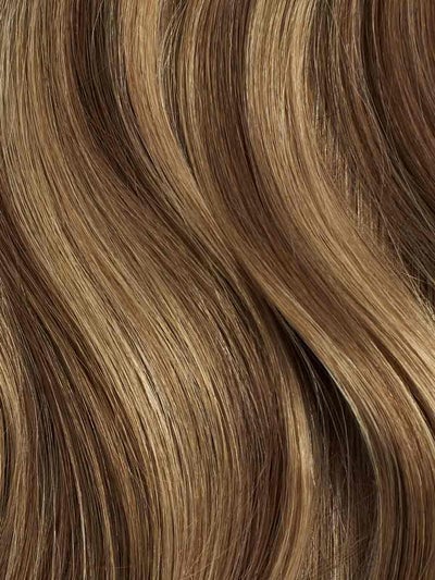 16" Classic Chestnut Brown Highlights Clip-Ins (160g)
