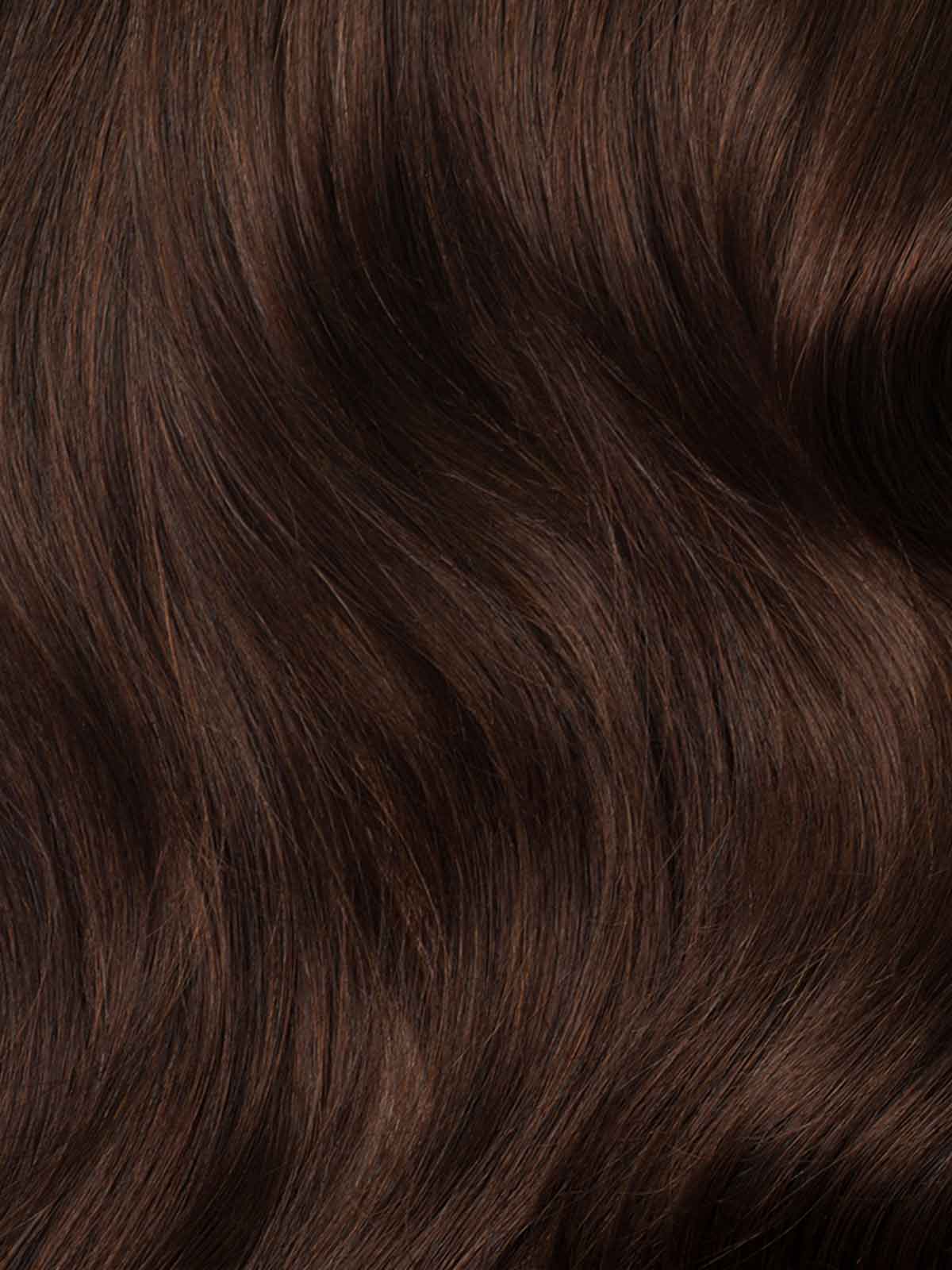 Seamless Clip-in Hair Extensions Chocolate Brown (Color 4, 180