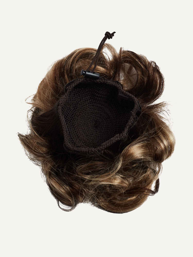 Dark Brown Balayage Clip-In Bun