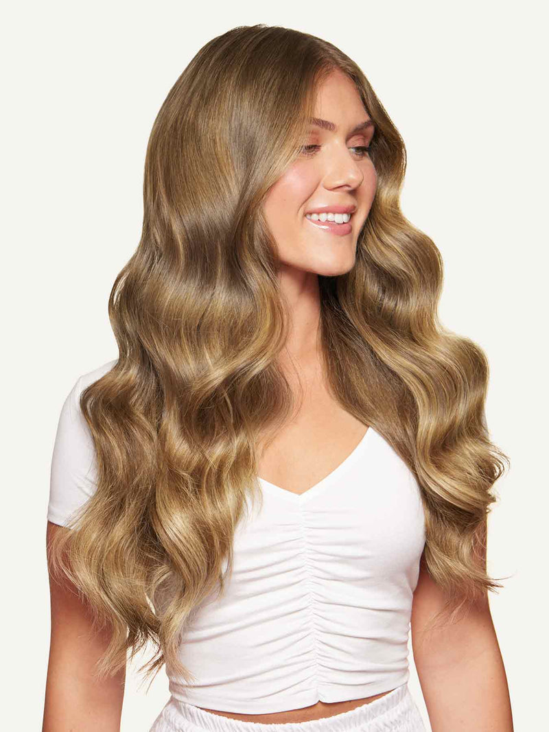 20 Seamless Chestnut Brown Balayage Clip in Hair Extensions (180g) | Luxy Hair Extensions & Hair Accessories | Seamless 20” 180 Grams