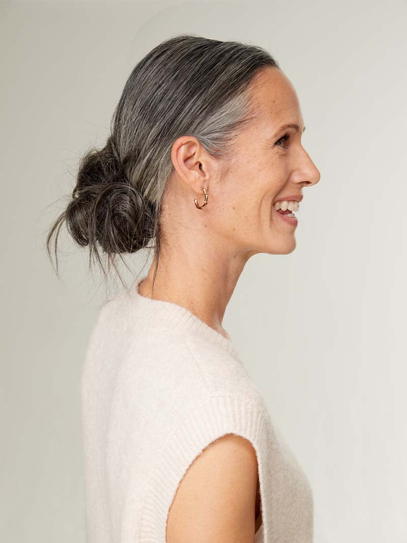 Dark Gray Clip-In Bun