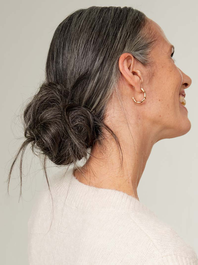Dark Gray Clip-In Bun