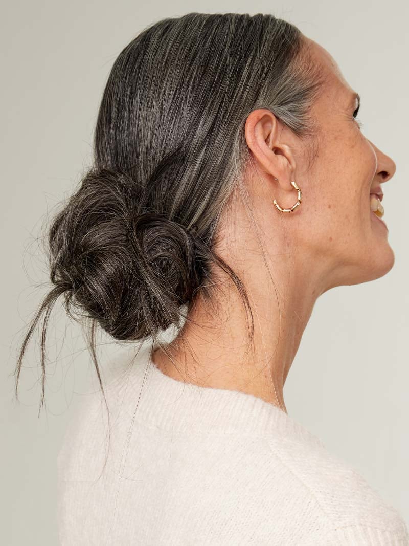 Dark Gray Clip-In Bun